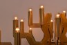 Arm 18 Chandelier Gold 75 Designer lighting with gilded gold frame