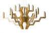 Arm 18 Chandelier Gold 75 Stainless steel and gold chandelier for stylish rooms