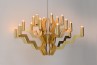 Arm 18 Chandelier Gold 75 Large golden chandelier for minimalist home decor