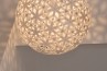 Adamlamp Lattice Light Ball White 60 Light on opal bulb in studio