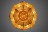 Octagon Fat Gold Faceted Light, suspended light, 