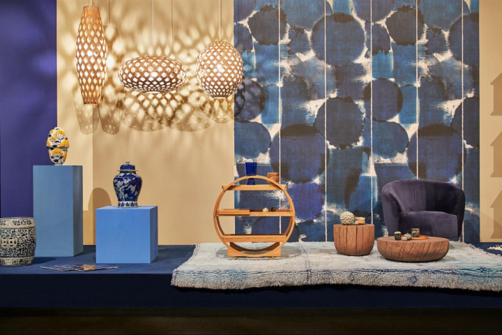 Bamboo Hexagonal Lighting fixtures S/alon Budapest Home Trend Exhibition S/21 colors interior 