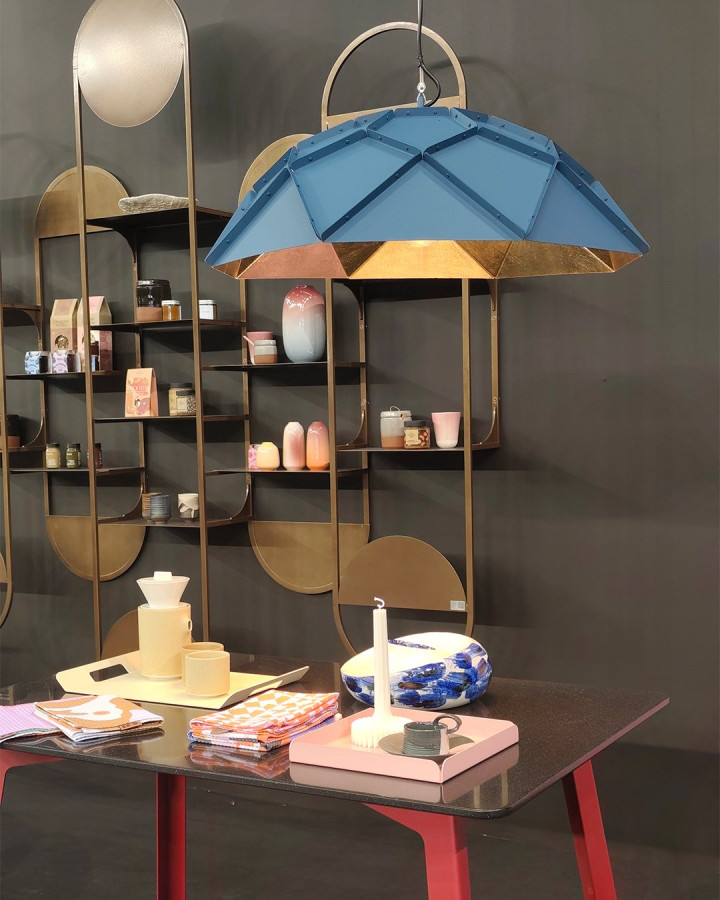 Adamlamp Bloom Chandelier 80 & Wood Veneer Ellipse 75 Kitchen Exhibition 2026
