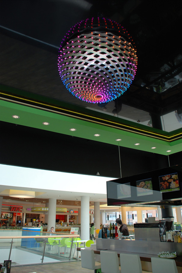 adamlamp led large orb half sphere light 100 cm diameter guru Allee