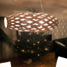 Adamlamp Bamboo Diamond Light Flat 100, lámpara colgante mesa de comedor, iluminación bambú única, apartamento privado