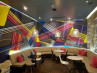 Adamlamp geometric ceiling light installation casati hotel budapest lobby lighting 