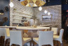 Sun Chandelier Gold 100 / 140 Lighting Fixtures Beckrew Houston TX Wine Bar 