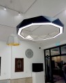 SUN Chandelier RING LED Light Silver 80 displayed at Essentia Artis exhibition