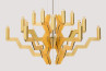 Arm 18 Chandelier Gold 75 Candelabro de diseñador con acabado dorado