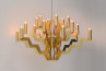 Arm 18 Chandelier Gold 75 Gran candelabro dorado para decoración minimalista