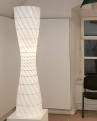 Exhibition display of BLOOM chandelier prototypes and floor lights