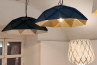 Contemporary sculptural lighting objects in gallery installation