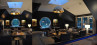 Adamlamp Sun Chandelier 100 Gold White Private home Game Room Interior Concorde MA US