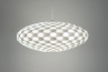 C 2 Pendant light, white pendant light fixture, lights on, diffuse light,  
