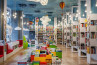 Adamlamp Cloud Light Diamond Grid 70 Pagony Bookstore Budapest Cloud shape design lighting fixtures store ceiling lights