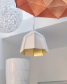 Deltoidal Faceted Light Gold 43 lámpara colgante dorada arquitectónica