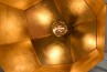 Deltoidal Faceted Light Gold 43 lámpara geométrica colgante única