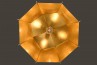 Deltoidal Faceted Light Gold 43 iluminación ambiental dorada cálida