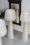 Diamond Grid Floor Light Gold 160