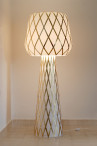 Diamond Grid Floor Light Gold 160 Golden Grid geometric floor lamp