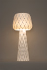 Diamond Grid Table Light light 100, light on, lighting grid structure
