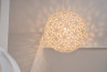 Adamlamp Lattice Light Ball White 60 Light on opal bulb in studio