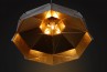 Octagon Wide Gold Faceted Suspended Light, Octagon shape, 