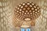 Bamboo Light Hexagonal Ellipse 75, lámpara colgante de bambú con diseño contemporáneo