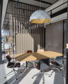 Gold SUN Chandelier – architectural commercial interior