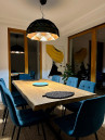 Adamlamp Sun Chandelier Copper 70 matte black interior private home Veresegyház