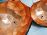 Adamlamp Sun Chandelier Copper 70 inside copper metal leaf surface