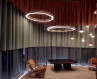 adamlamp sun chandelier ring 120 gold led light circle light fixture 360 budapest design exhibition interior 