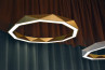 adamlamp sun chandelier ring 120 gold led light circle light fixture 360 budapest design exhibition interior 