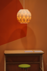 Wood Veneer Light Ball 45 - Lámpara colgante minimalista de madera