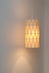 Wood Veneer Light Cylinder 33 - Lámpara cilíndrica moderna, Iluminación de madera