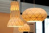 Wood Veneer Light Lámpara colgante artesanal con forma geométrica