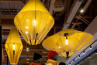 ADAMLAMP Yarn instalación textil única, colgante geométrico