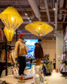 ADAMLAMP Yarn lámpara textil hecha a mano, hilo denso