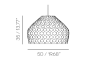 Adamlamp Bamboo Light Hexagonal Beegive 50 Half size