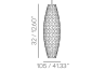 Adamlamp Bamboo Light Hexagonal Cigar 105, size