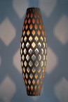 Bamboo Light Hexagonal Cigar 105, lámpara colgante de bambú con forma de cigarro