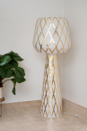 Diamond Grid Floor Light Gold 160 Golden Grid geometric floor lamp