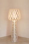 Diamond Grid Floor Light Gold 160 Golden Grid geometric floor lamp
