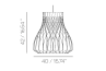Adamlamp Dome Pendant Light Tall 40 size 