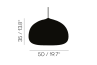 Adamlamp Ellipse Pendant Light Es3 size