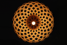 Bamboo Light Hexagonal Beehive 50 Half – lámpara moderna en madera con diseño natural