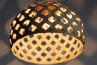 Bamboo Light Hexagonal Beehive 50 Half – iluminación sostenible para interiores modernos