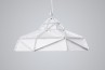 Octagon Wide Gold Faceted Suspended Light, side view, 