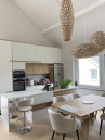Bamboo Light Hexagonal, Bamboo Pendant Light fixtures, Private Apartment Budapest, home design light, 