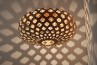 Bamboo Light Hexagonal Ellipse 75, lámpara suspendida de bambú, diseño hexagonal elegante